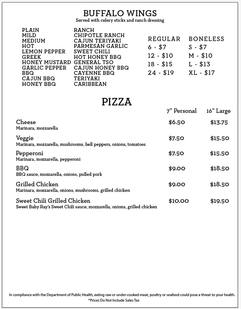 Menu Back